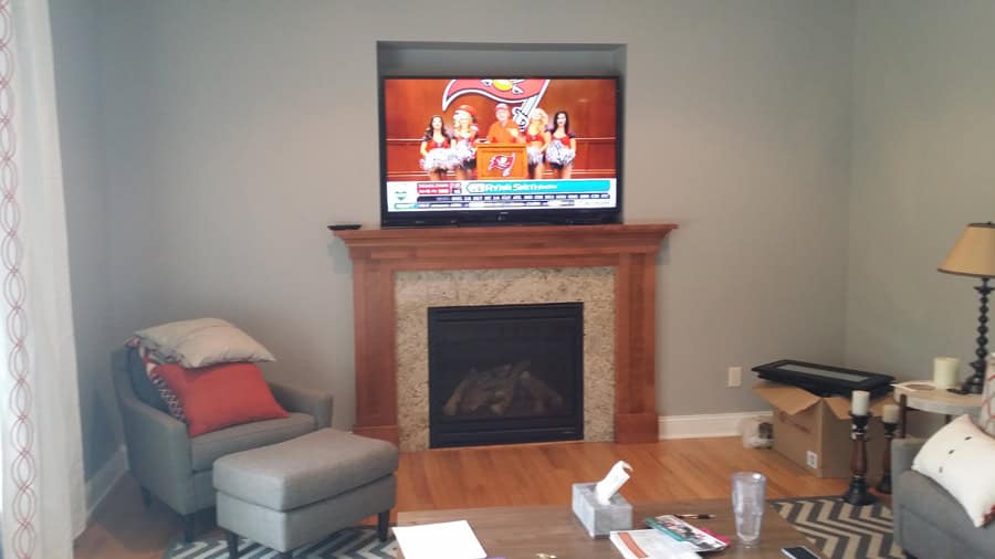 Fireplace Painting Services Before - Pj'S Painting, Llc